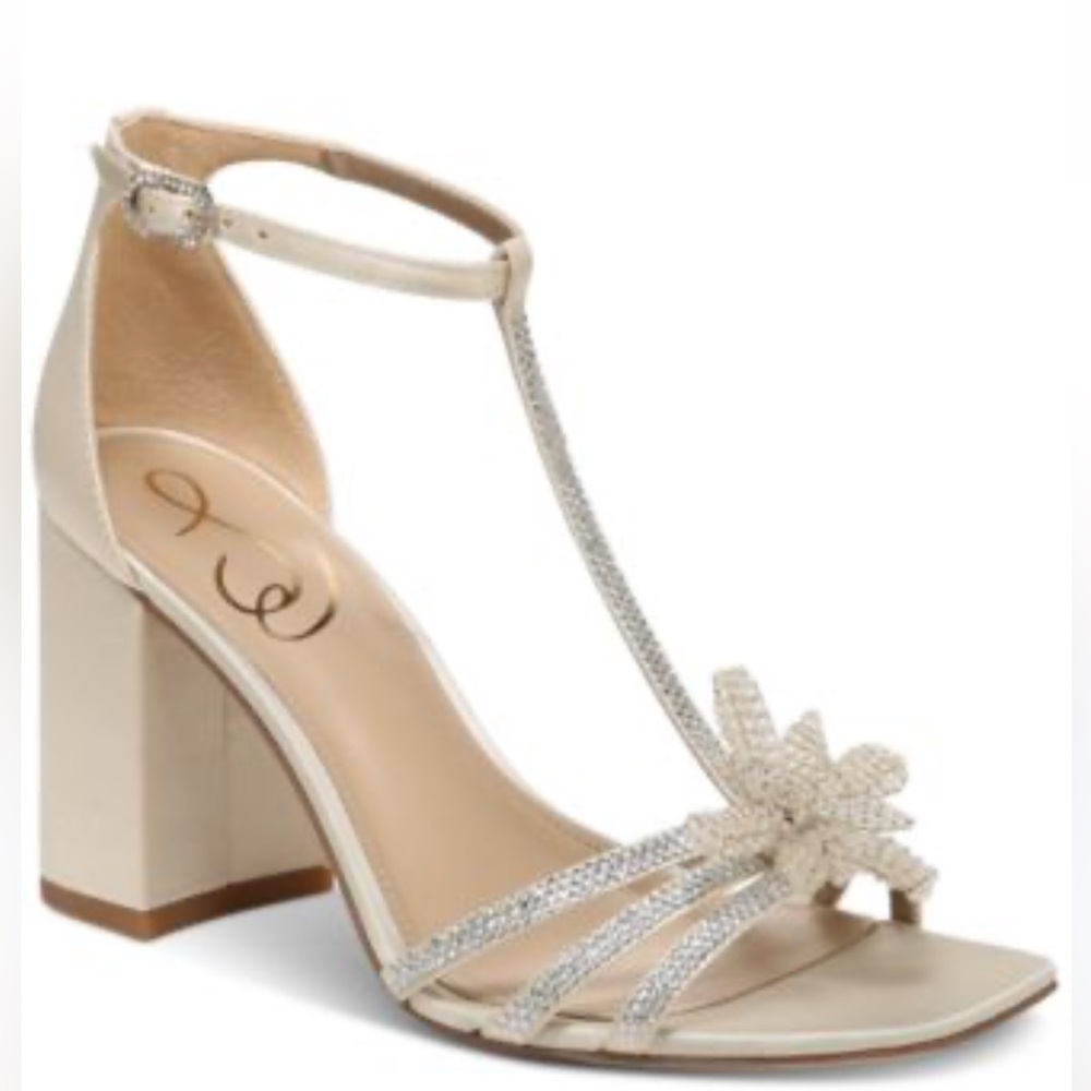 Sam‎ Edelman Women's Cream Block Heel Sandals
